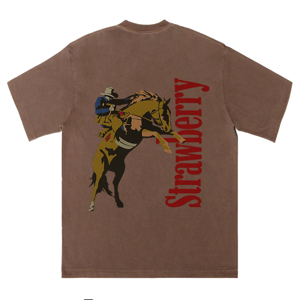 Strawberry Bucking Bronco Tee