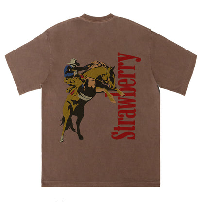 Strawberry Bucking Bronco Tee
