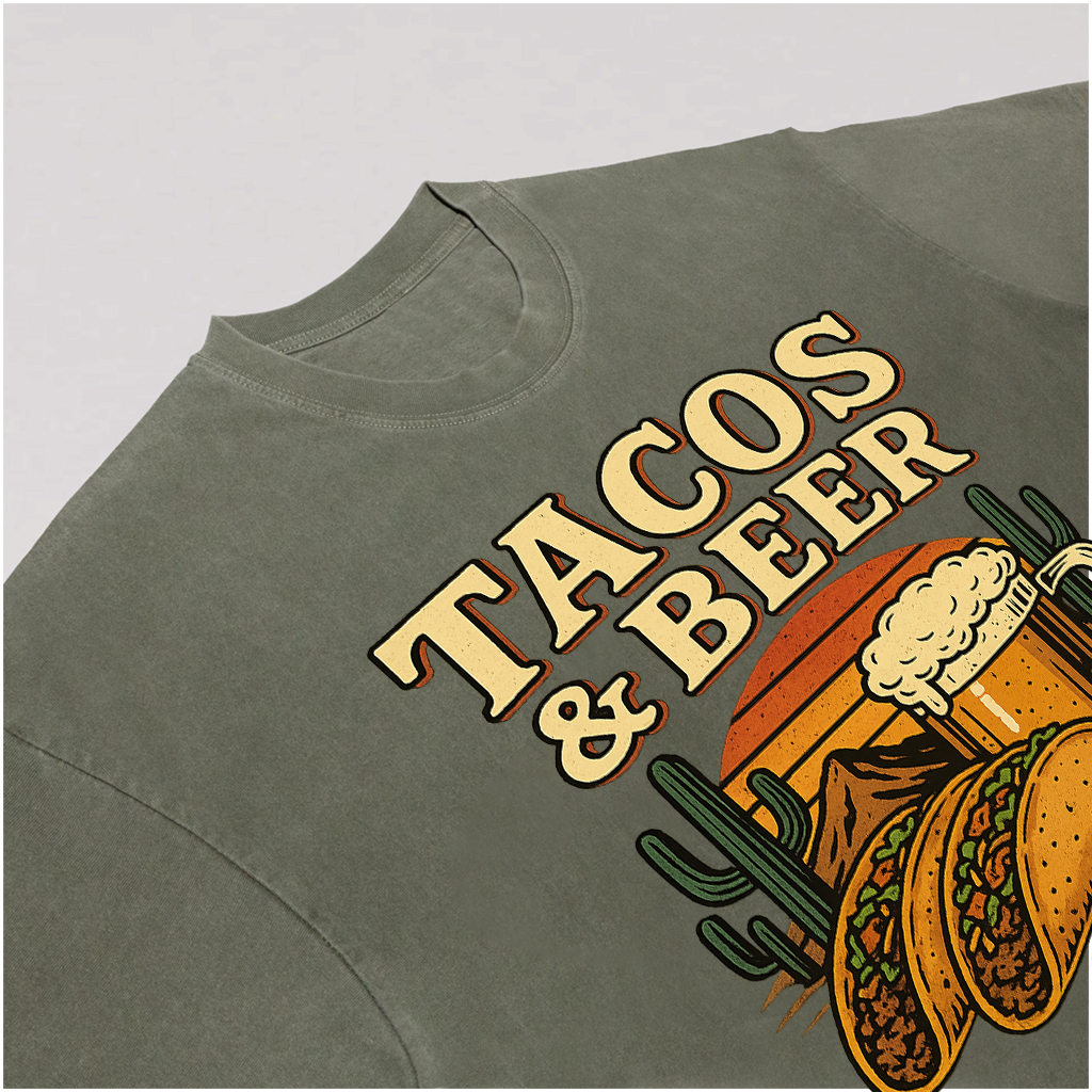 Tacos & Beer Sunset Tee