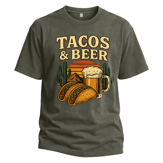 Tacos & Beer Sunset Tee