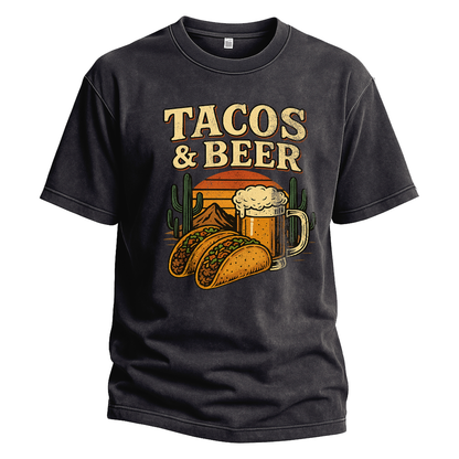Tacos & Beer Sunset Tee