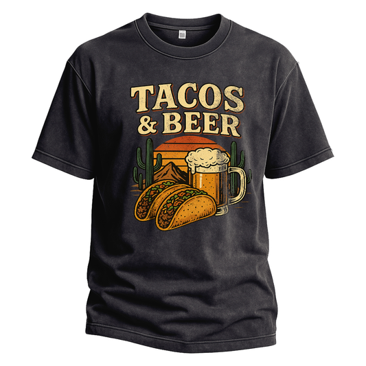 Tacos & Beer Sunset Tee