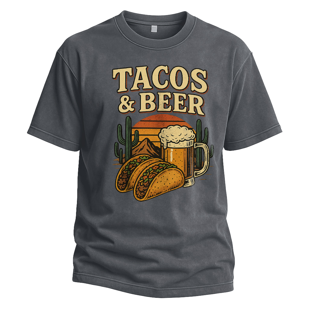 Tacos & Beer Sunset Tee