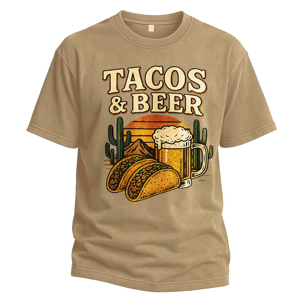 Tacos & Beer Sunset Tee