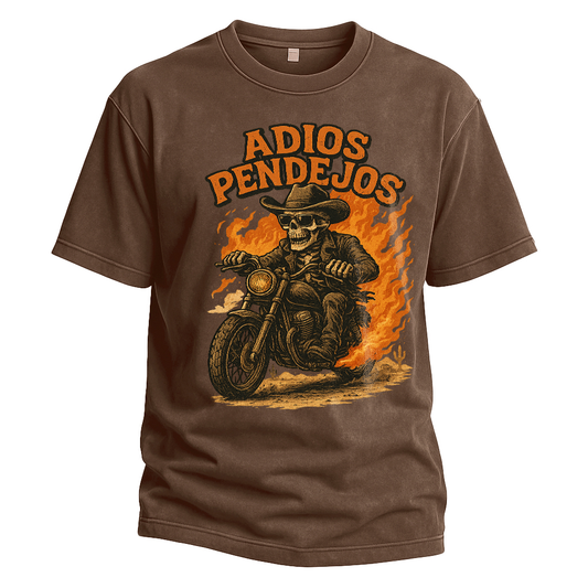 Adios Pendejos Cowboy Biker Tee