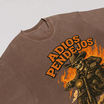 Adios Pendejos Cowboy Biker Tee