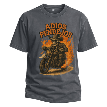 Adios Pendejos Cowboy Biker Tee