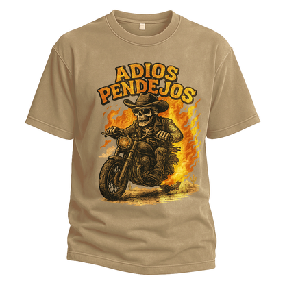 Adios Pendejos Cowboy Biker Tee