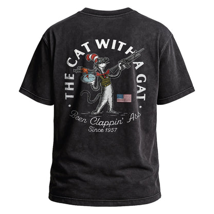 The Cat With a Gat Tee