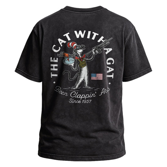 The Cat With a Gat Tee