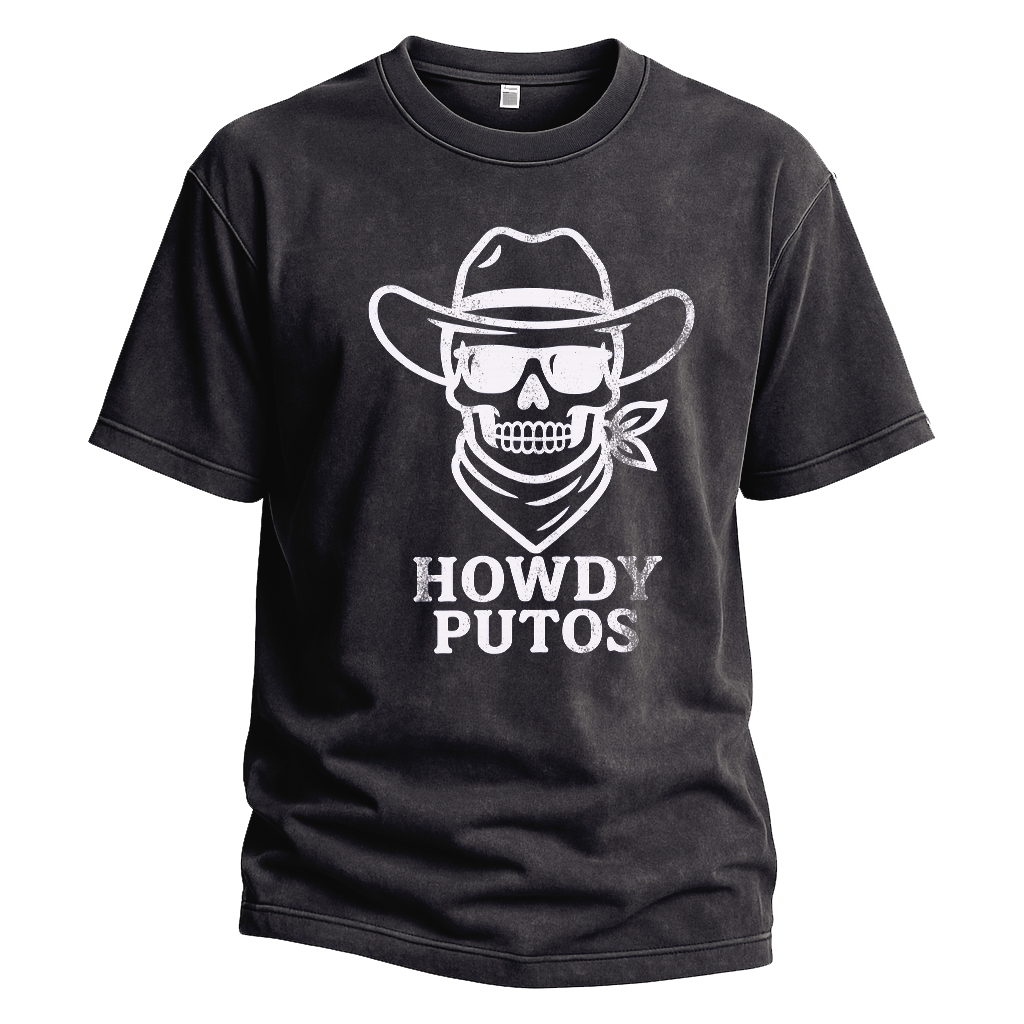 Howdy Putos Bold Linework Tee