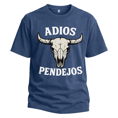Adios Pendejos Bull Skull Tee