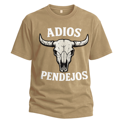 Adios Pendejos Bull Skull Tee