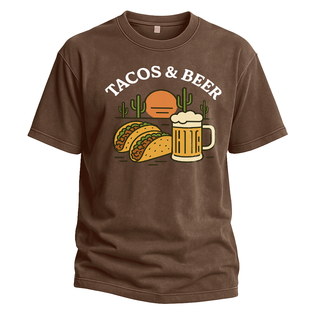 Tacos & Beer Minimal Sunset Tee