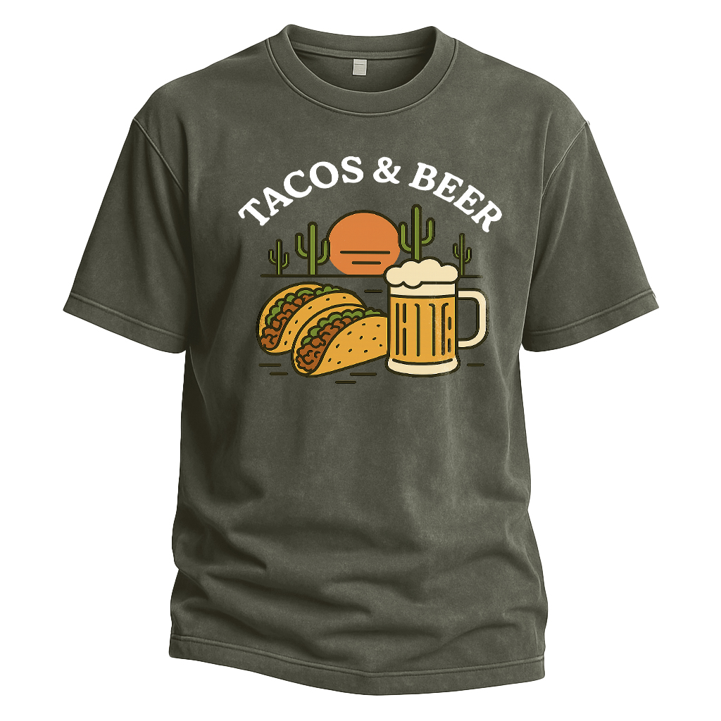 Tacos & Beer Minimal Sunset Tee