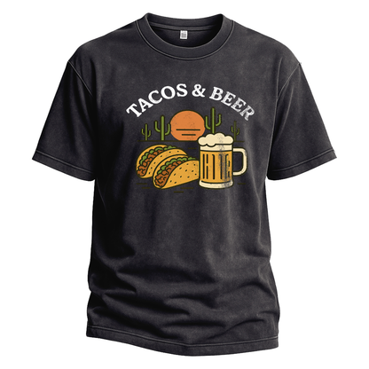 Tacos & Beer Minimal Sunset Tee