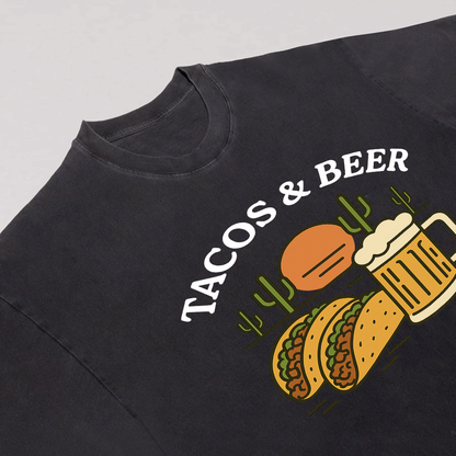 Tacos & Beer Minimal Sunset Tee