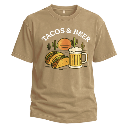 Tacos & Beer Minimal Sunset Tee