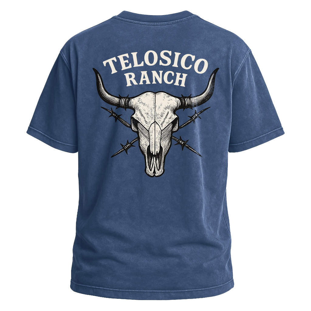 Telosico Ranch Skull Backprint Tee