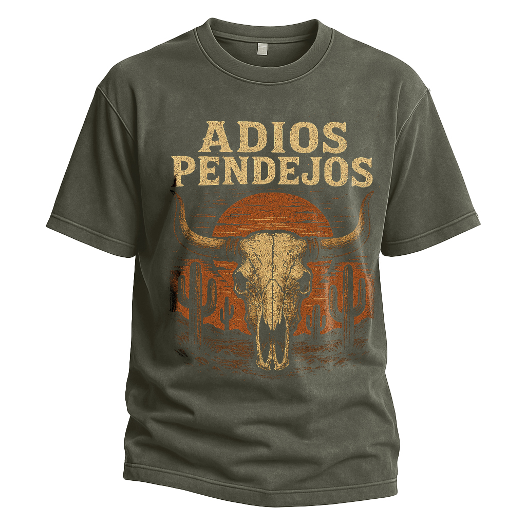 Adios Pendejos Sunset Bull Tee