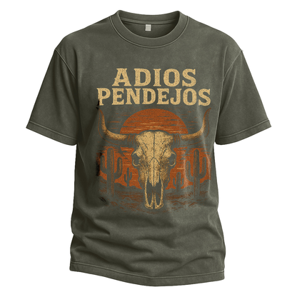 Adios Pendejos Sunset Bull Tee