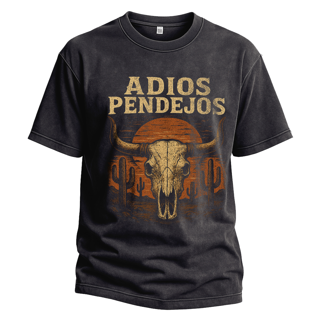 Adios Pendejos Sunset Bull Tee