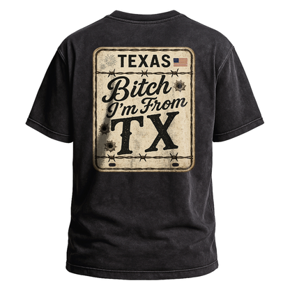 Bitch I’m From TX Americana Plate Tee