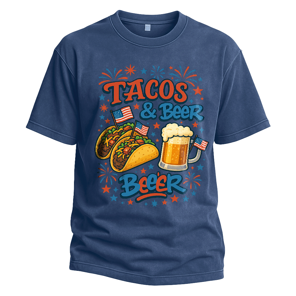Tacos & Beer 4th of July Tee