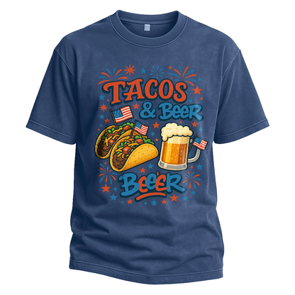 Tacos & Beer 4th of July Tee
