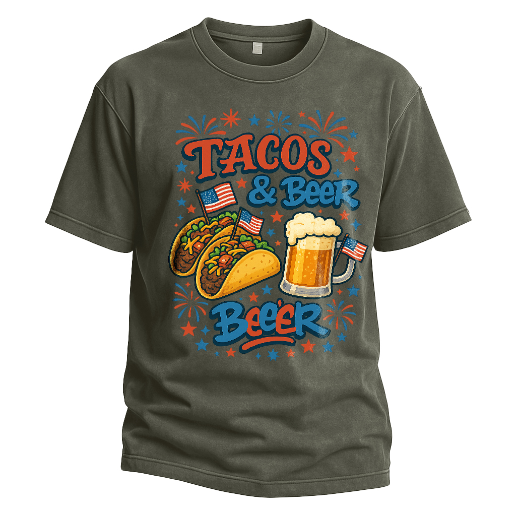 Tacos & Beer 4th of July Tee