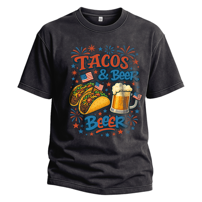 Tacos & Beer 4th of July Tee