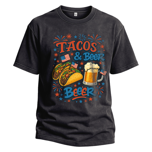 Tacos & Beer 4th of July Tee