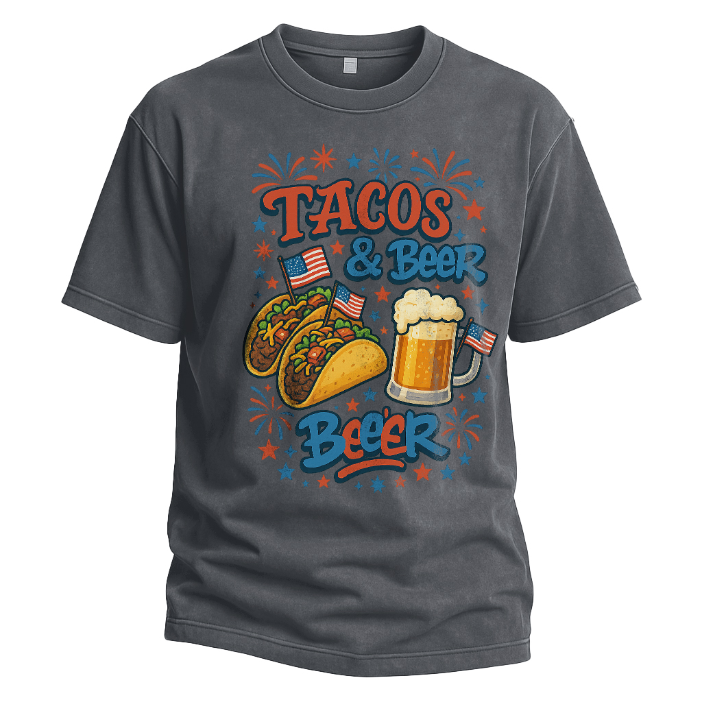 Tacos & Beer 4th of July Tee