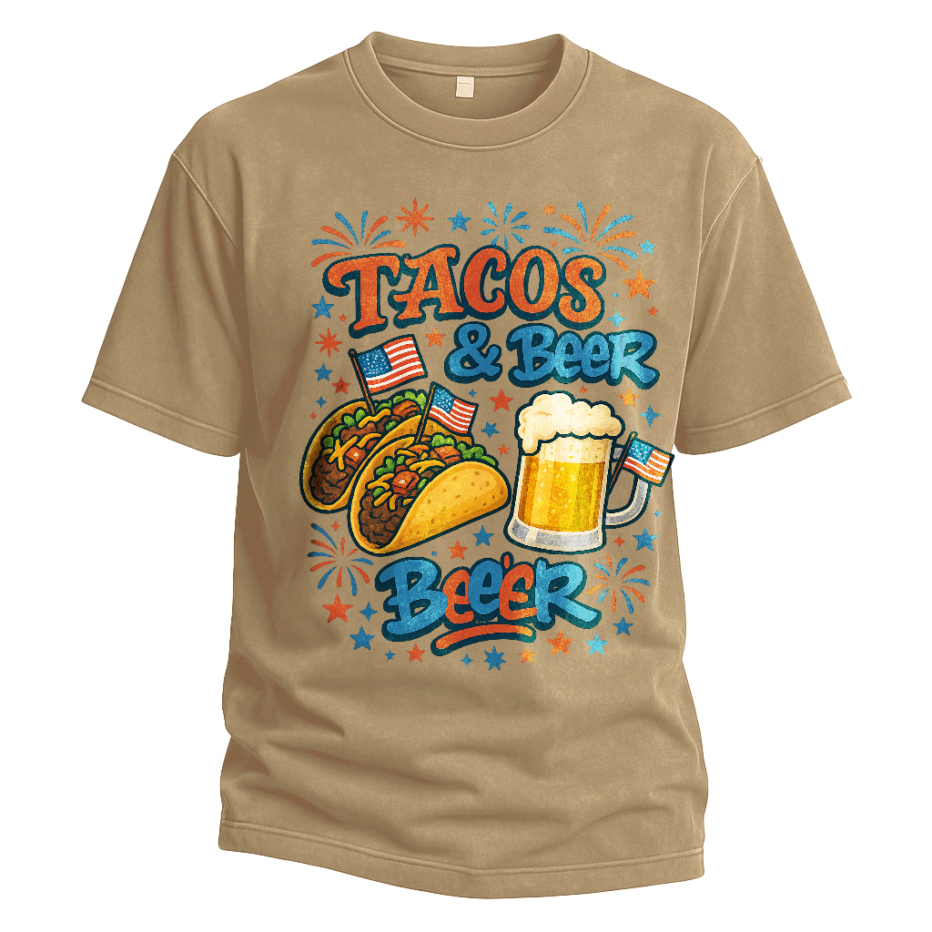 Tacos & Beer 4th of July Tee