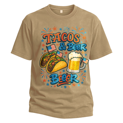 Tacos & Beer 4th of July Tee