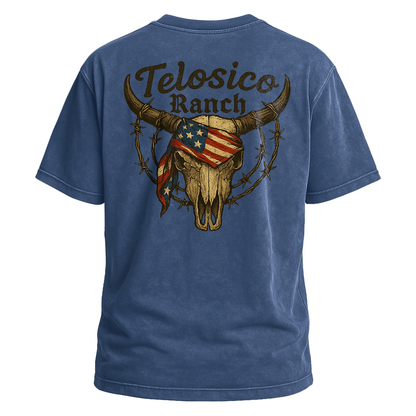Telosico Ranch USA Bandana Skull Tee