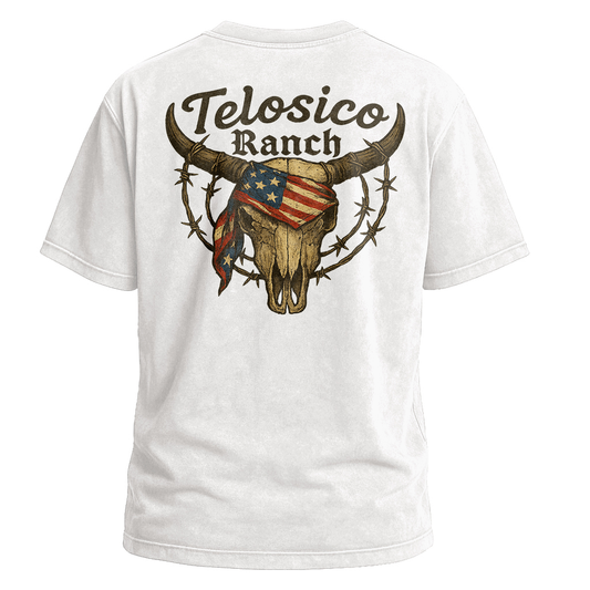 Telosico Ranch USA Bandana Skull Tee