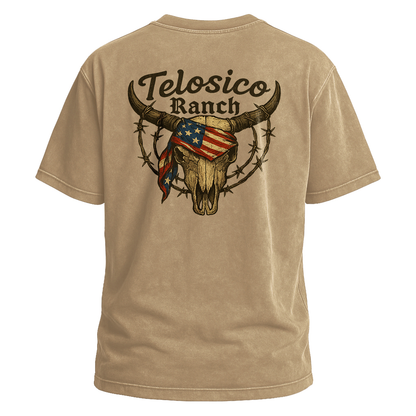 Telosico Ranch USA Bandana Skull Tee