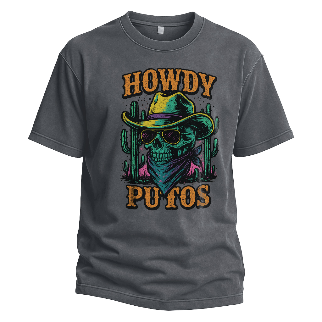 Howdy Putos Neon Cowboy Tee