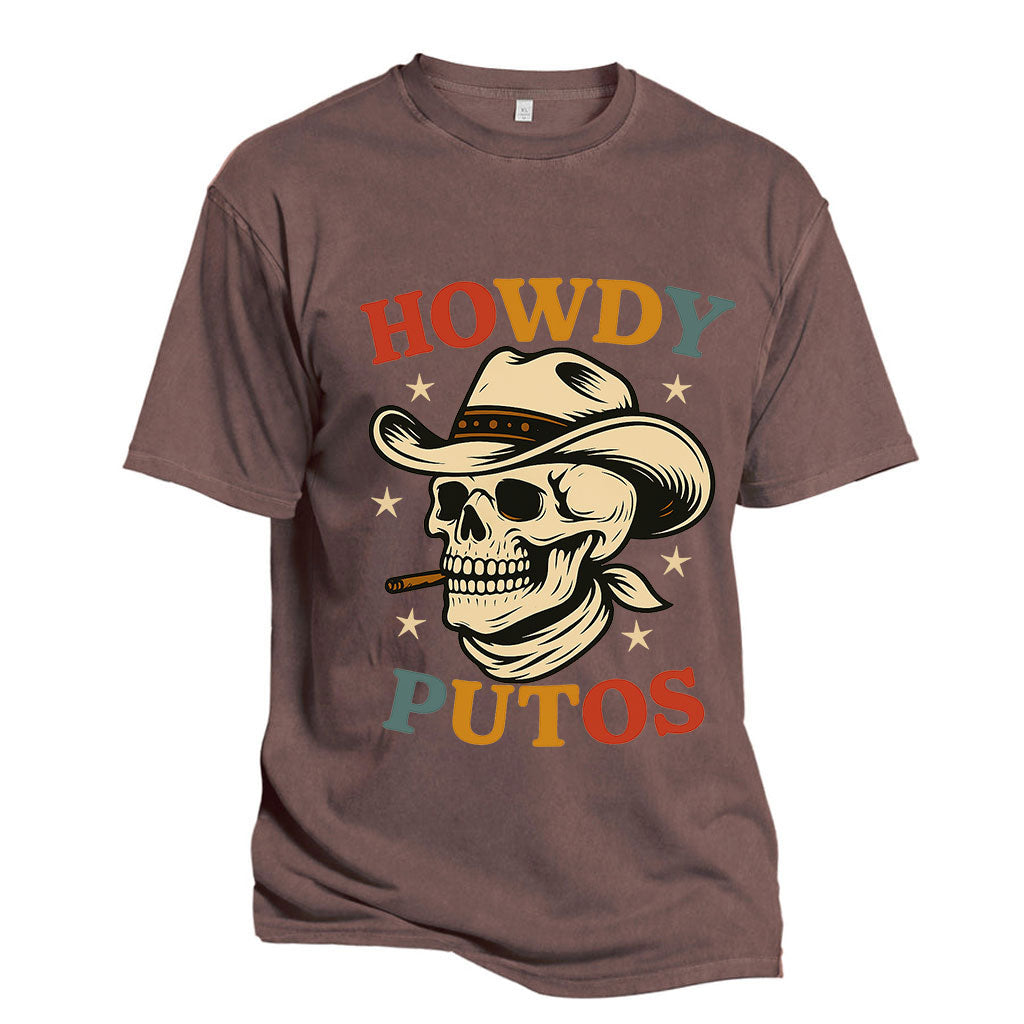 Howdy Putos Cowboy Skull Tee