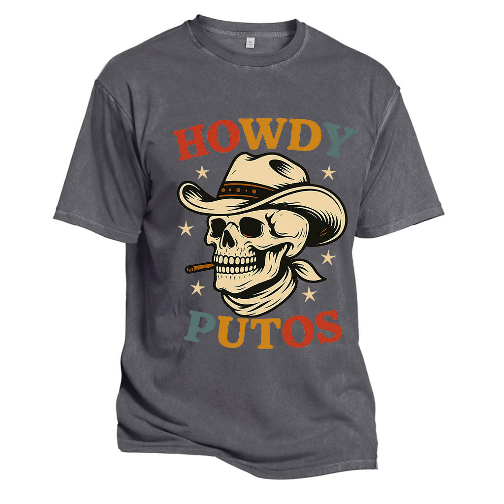 Howdy Putos Cowboy Skull Tee