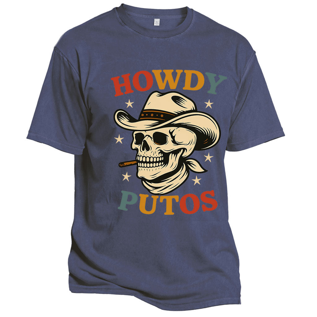 Howdy Putos Cowboy Skull Tee