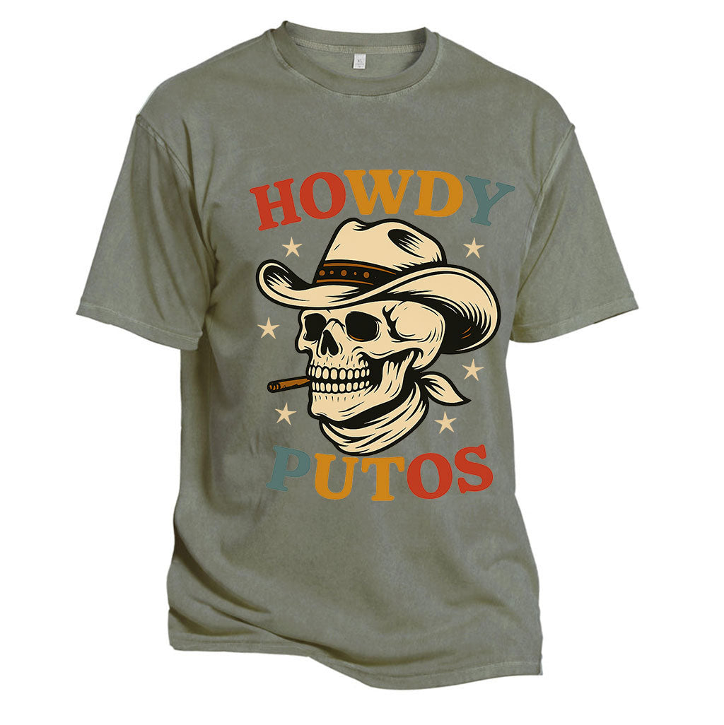 Howdy Putos Cowboy Skull Tee