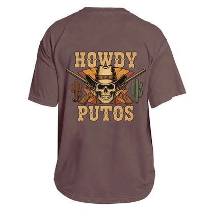 Howdy Putos Cowboy Skull Tee
