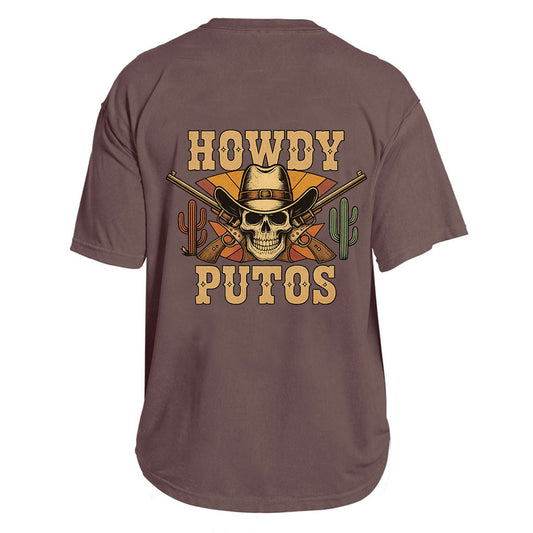 Howdy Putos Cowboy Skull Tee