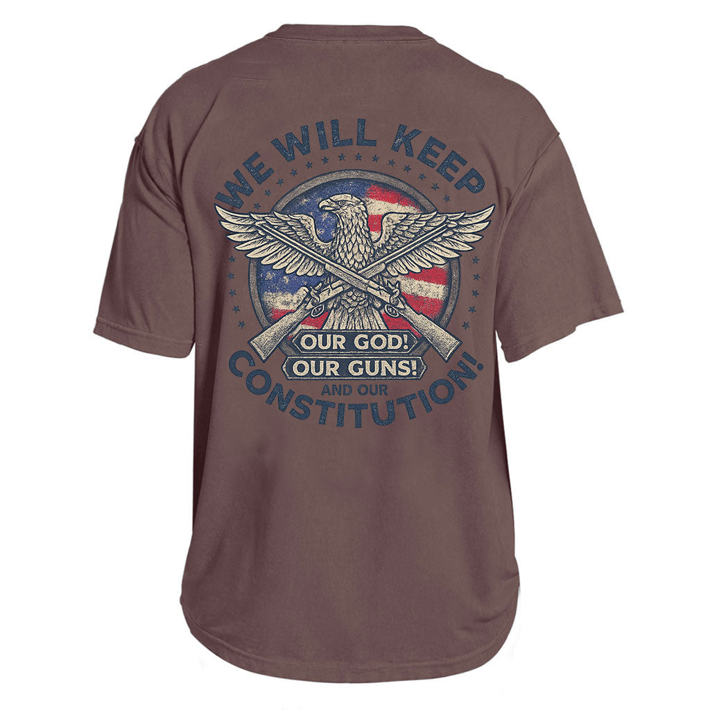 We Keep God Guns Constitution Tee