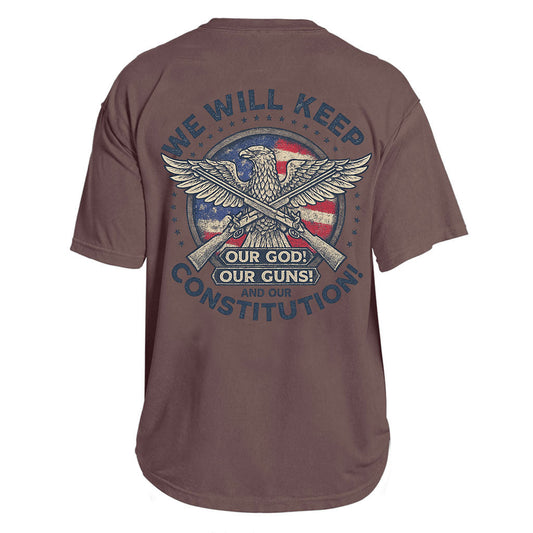 We Keep God Guns Constitution Tee