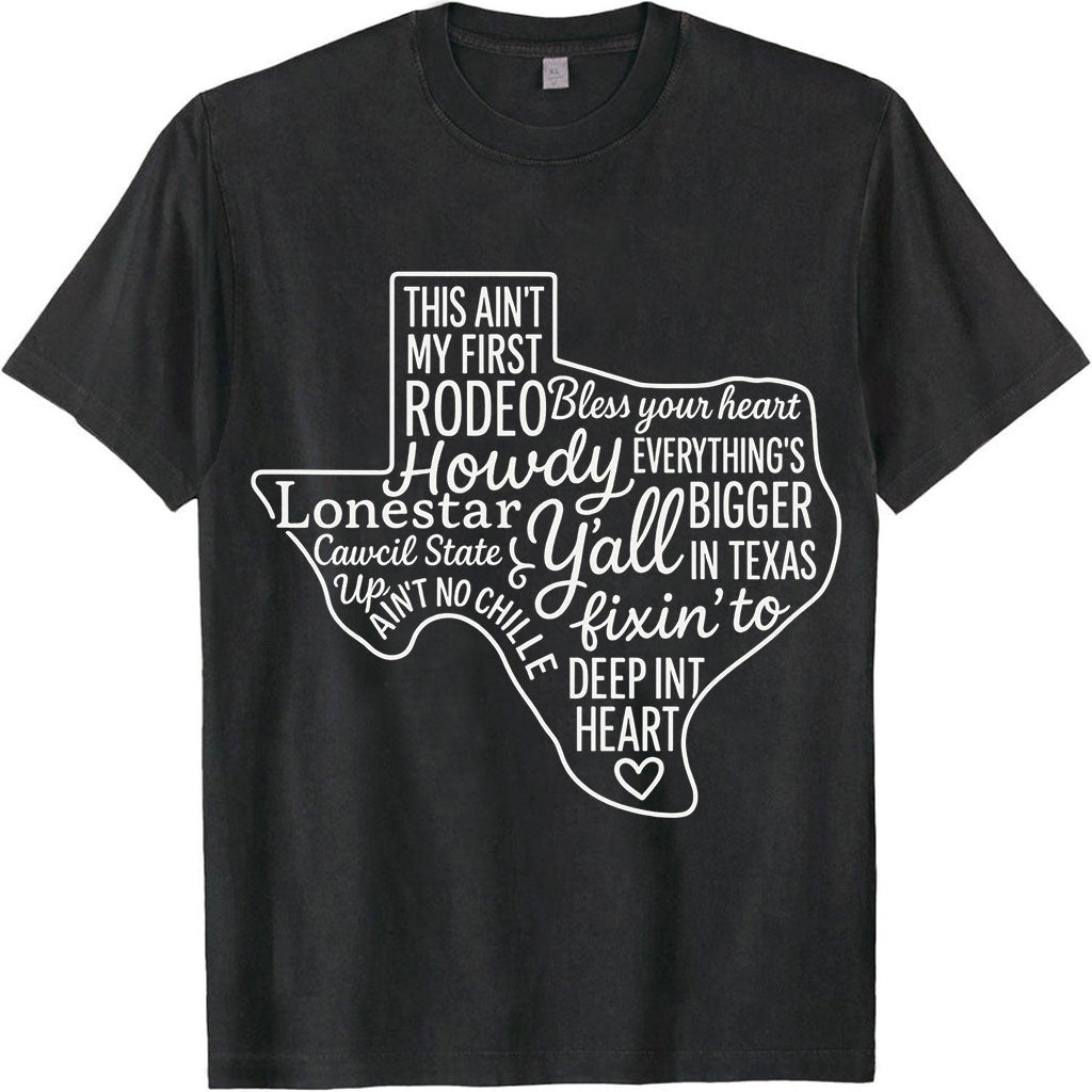 Texas Sayings Map Tee
