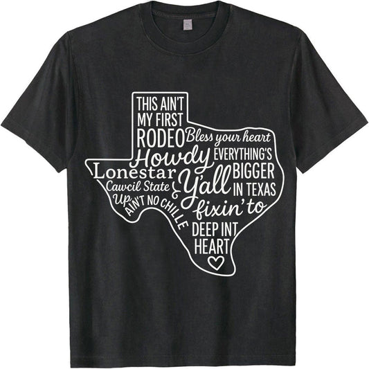 Texas Sayings Map Tee