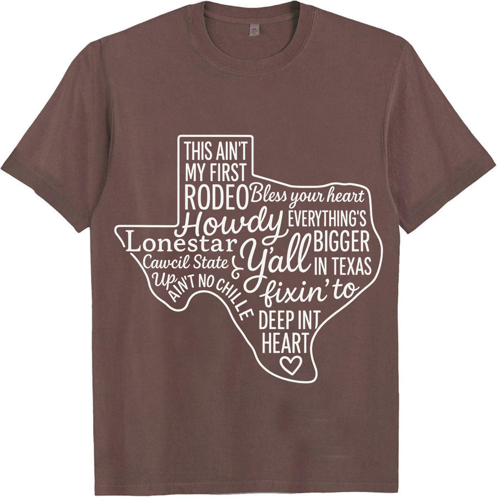 Texas Sayings Map Tee